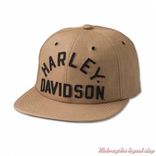 Casquette Staple Unstructured Tobacco Harley-Davidsonn, beige, noir, coton ripstop, réglable, 97737-23VM