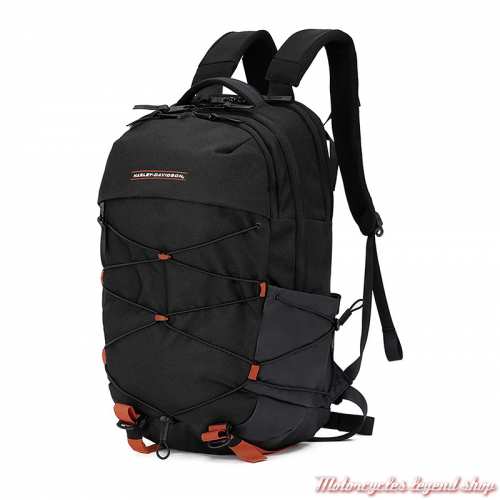 Sac à dos Racing Bungee Harley-Davidson, noir, multi compartiments, 90546