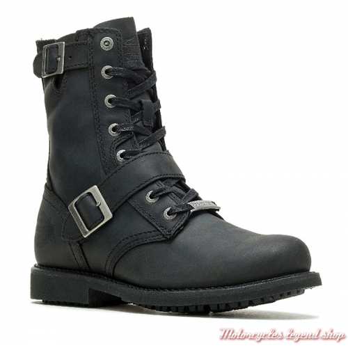 Chaussures Ranger cuir noir, Harley-Davidson homme, lacets, sangles, D95264