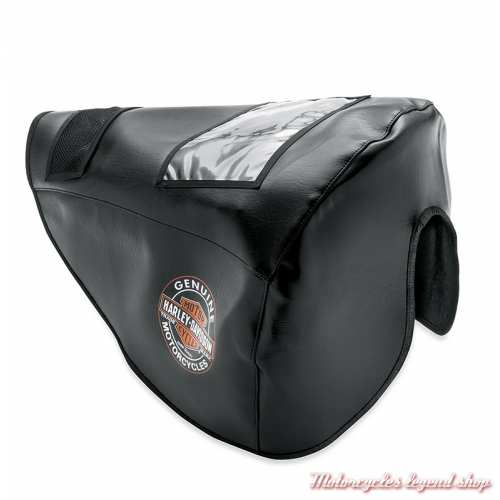 Housse de réservoir grand modèle Harley-Davidson Dyna, Softail, Touring, Trike, vinyle noir, 94640-08