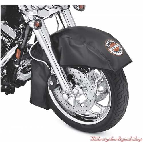 Housse de garde-boue grand modèle Harley-Davidson, vinyle noir, visuel, 94641-08