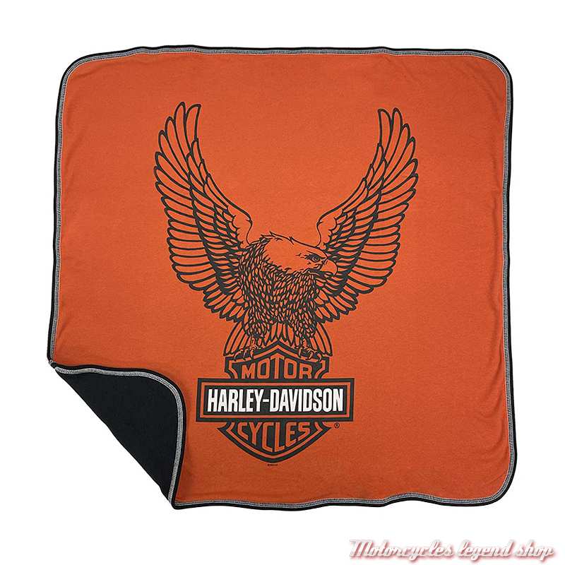 Couverture lange Eagle bébé garçon Harley-Davidson, coton, doux, 70 x 70 cm, orange, noir, 7059311