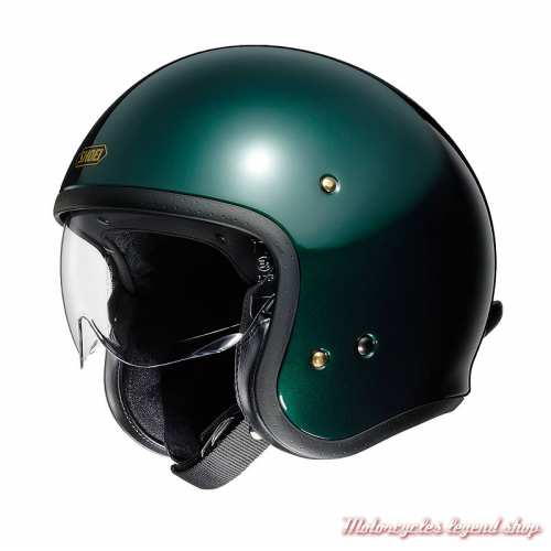 Casque J.O vert british brillant mixte, vintage, ShoeiShoei
