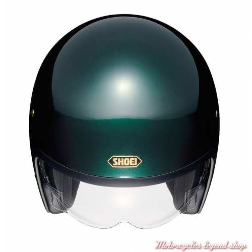 Casque J.O vert british brillant mixte, vintage, face, ShoeiShoei