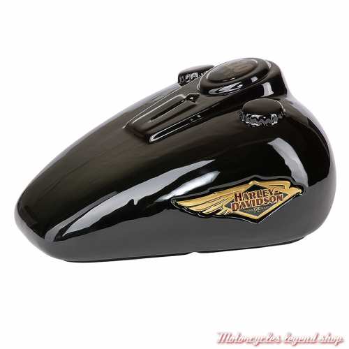 Tirelire HOG 120th Anniversary Sculpted Harley-Davidson, céramique noire, 27 x 23 x 15 cm, HDX-99256