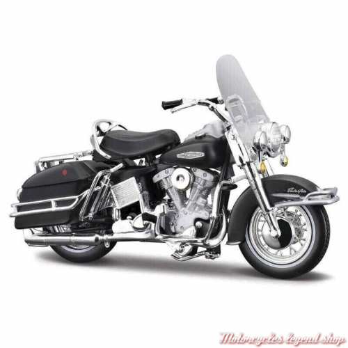 Miniature FLH Electra Glide 1966 Harley-Davidson, noir, échelle 1/18, 31360 serie 41