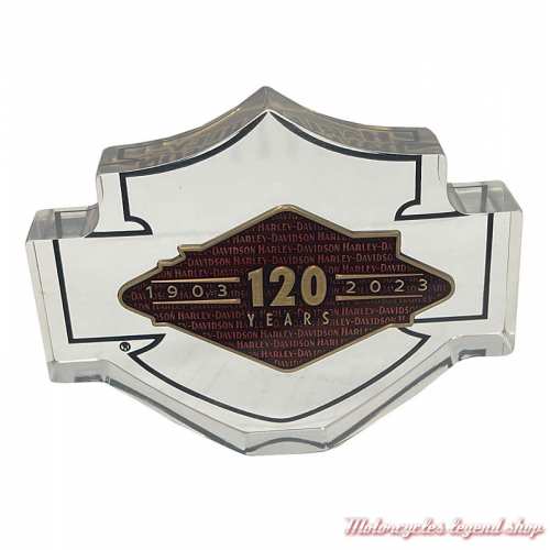 Coin 120th Anniversary sous vitrine Bar &amp; Shield transparente Harley-Davidson 10.5 x 8 cm, dos, 8015367