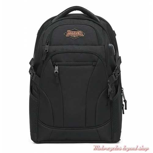 Sac à dos Renegade 120th Anniversary Harley-Davidson, noir, multi compartiments, 99208,