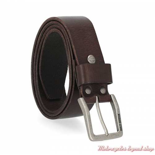 Ceinture cuir marron Harley-Davidson unisexe BMM007/55-2