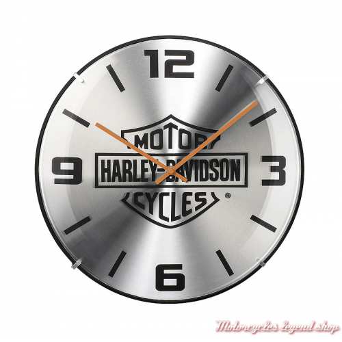Horloge Bar & Shield Dome Harley-Davidson, metal, chrome, HDX-99245