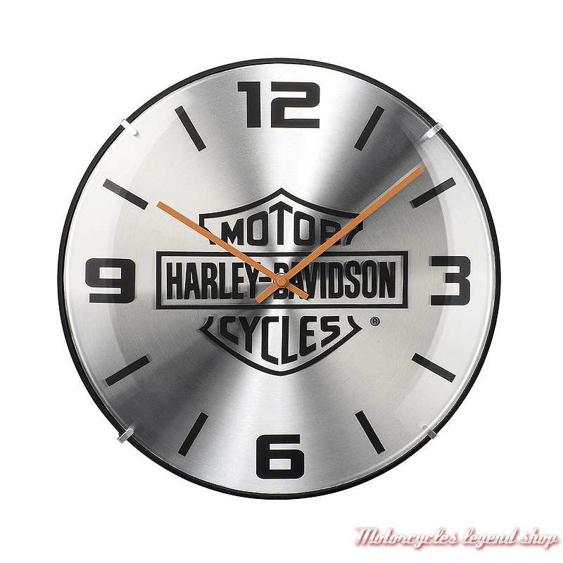 Horloge Bar & Shield Dome Harley-Davidson, metal, chrome, HDX-99245