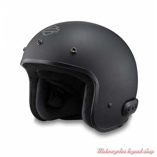 Casque Jet Fury Harley-Davidson, noir mat, système SENA intégré, 98009-23EX