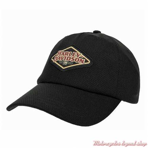 Casquette black 120th Anniversary Harley-Davidson enfant, polyester mesh, réglable, 7281303