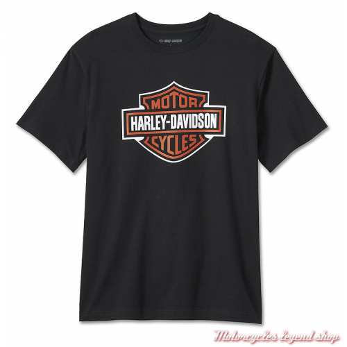Tee- shirt Bar & Shield black Harley-Davidson homme, manches courtes, noir, coton, 99078-24VM