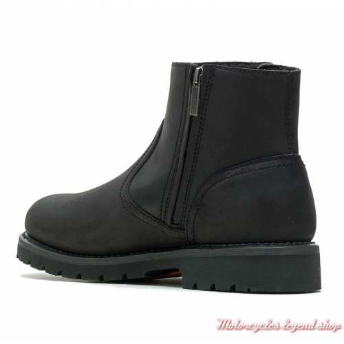 Boots Winslow Harley-Davidson homme, cuir noir, homologué CE, zip intérieur, D97246