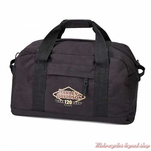 Sac de voyage 120th Anniversary Harley-Davidson, noir, polyester, long. 50 cm, 99518