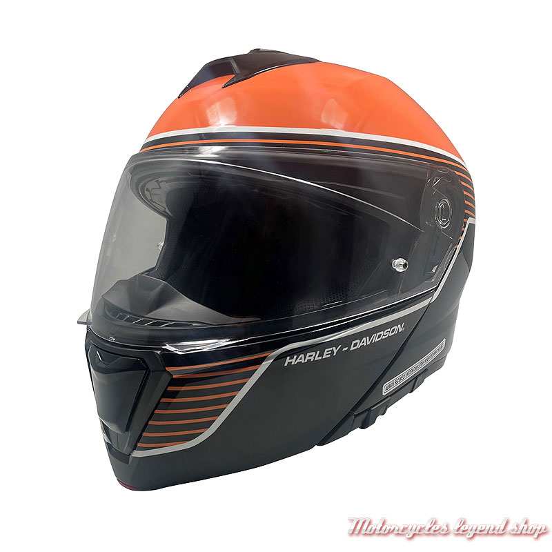 Casque modulable Capstone II noir et orange brillant Harley-Davidson, 98161-24VX