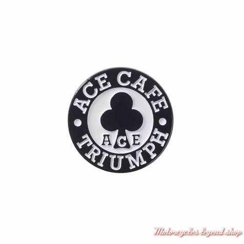 Pin's Ace Cafe Triumph, noir, blanc, métal, 2 cm, MACS23811