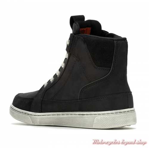 Chaussures Arbury black Harley-Davidson femme, cuir noir, waterproof, homologués CE, D86214-2