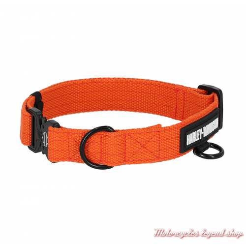 Collier orange pour chien Harley-Davidson