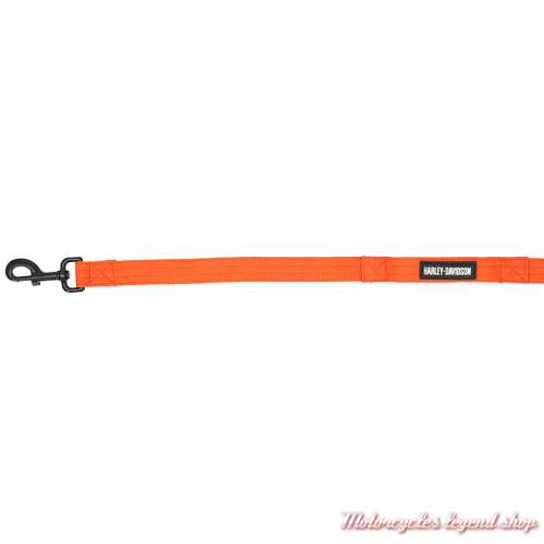 Laisse orange pour chien Harley-Davidson, nylon, 1.80 m, longueur, MPC100-26