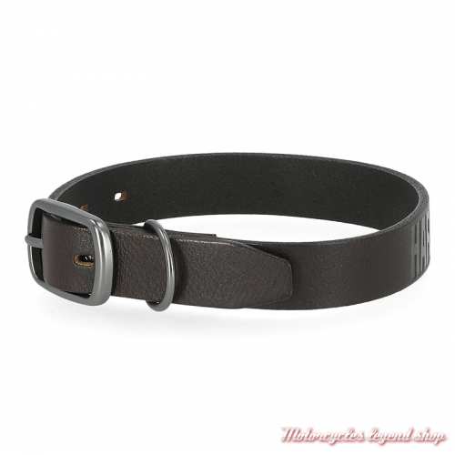 Collier cuir noir pour chien Harley-Davidson