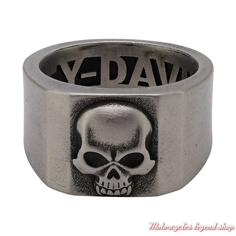 Bague acier Deadlock Skull Harley-Davidson homme, HSR0108