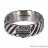 Bague acier Rope Texture Bar & Shield Harley-Davidson homme HSR0119