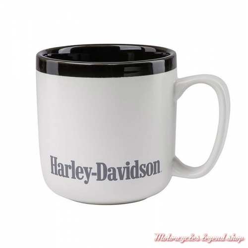Mug White & Black Harley-Davidson, céramique, 48 cl, HDX-98659 
