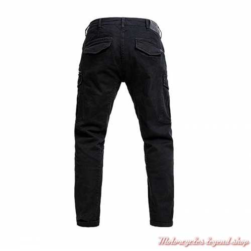 Pantalon Cargo Strocker Black-XTM John Doe homme, protections genoux et hanches, dos, JDC5001