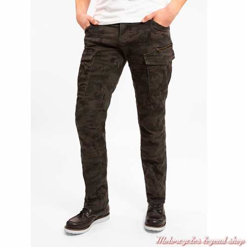 Pantalon Cargo Strocker Camouflage -XTM John Doe homme, protections genoux et hanches, JDC5005 