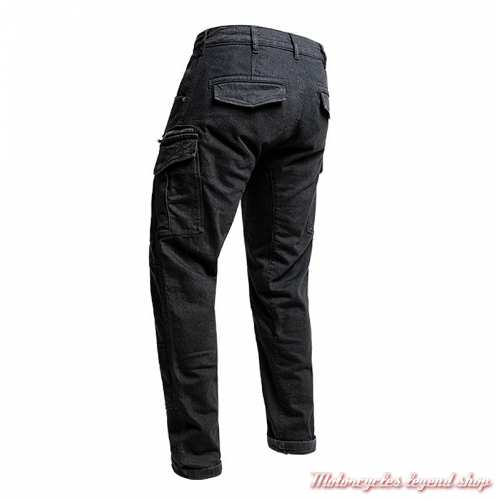 Pantalon Cargo Defender Mono Black slim-fit John Doe homme, protections genoux et hanches, dos, MJDC5001