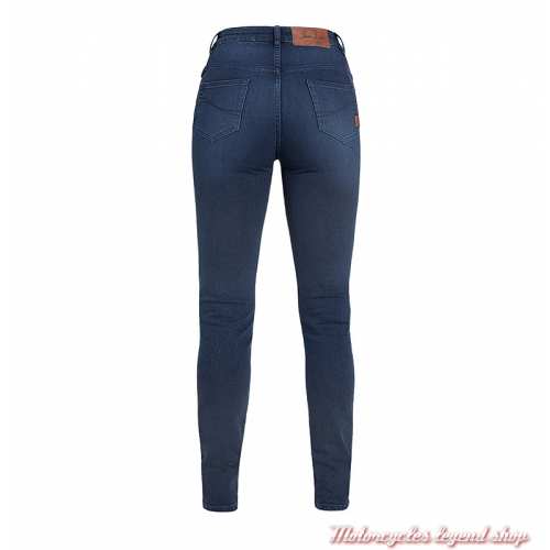 Jeans Ruby Indigo slim John Doe femme, protections genoux et hanches, dos, MJDD4020