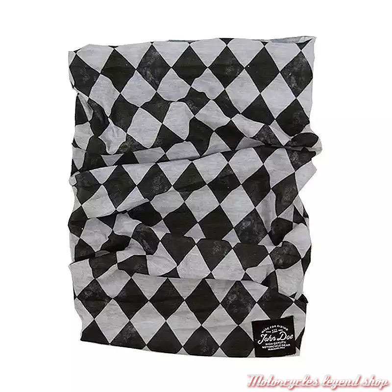 Tube Modern Race Flag John Doe, damier, microfibre, noir, blanc, JDT7012