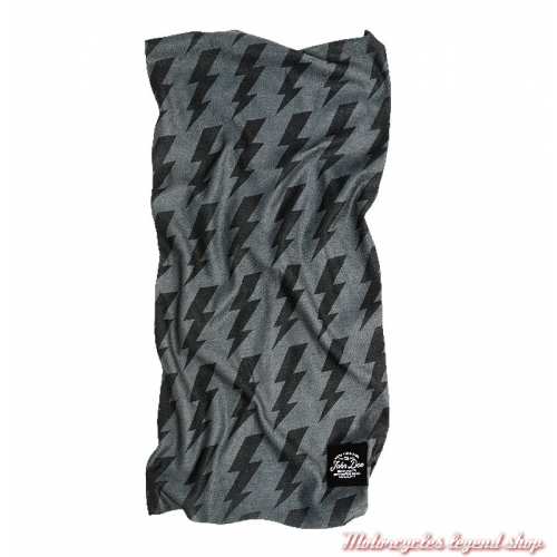 Tube Black Grey Flash John Doe, éclairs, microfibre, noir, gris, JDT7002
