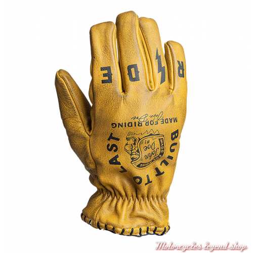 Gants cuir Coyote Yellow Black John Doe, aspect vieilli, CE, JDG7043