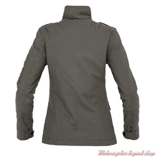 Veste Explorer Olive-XTM John Doe femme, twill coton, protections coudes épaules, dos, J6003