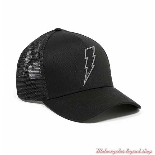 Casquette Hat Flash John Doe noir, coton, et maille, JDP1007