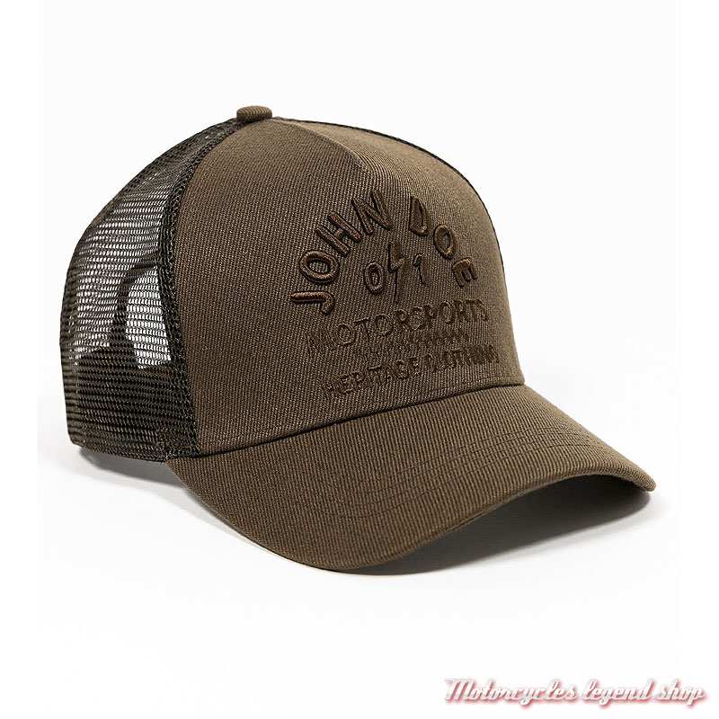 Casquette Brown Heritage John Doe, coton, et maille, JDP1009