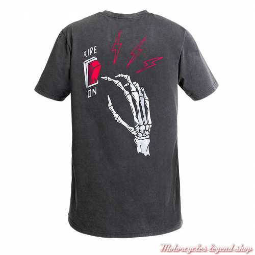 T- shirt Ride on Fade Out John Doe homme, noir, vintage, manches courtes, coton, dos, JDS7075