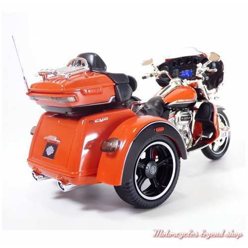 Miniature CVO Tri Glide 2021 orange Harley-Davidson echelle 1/12, arrière, 32337