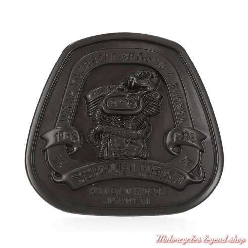 Boucle de ceinture Shovelhead Harley-Davidson homme, noir mat, MAU006
