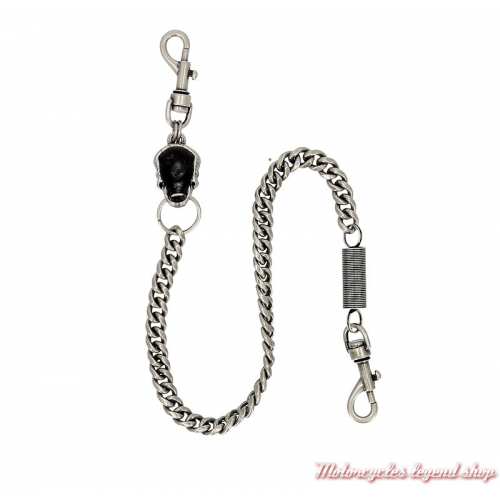 Chaine de portefeuille crâne sculpté Harley-Davidson, 60 cm, dos, MAU301/61