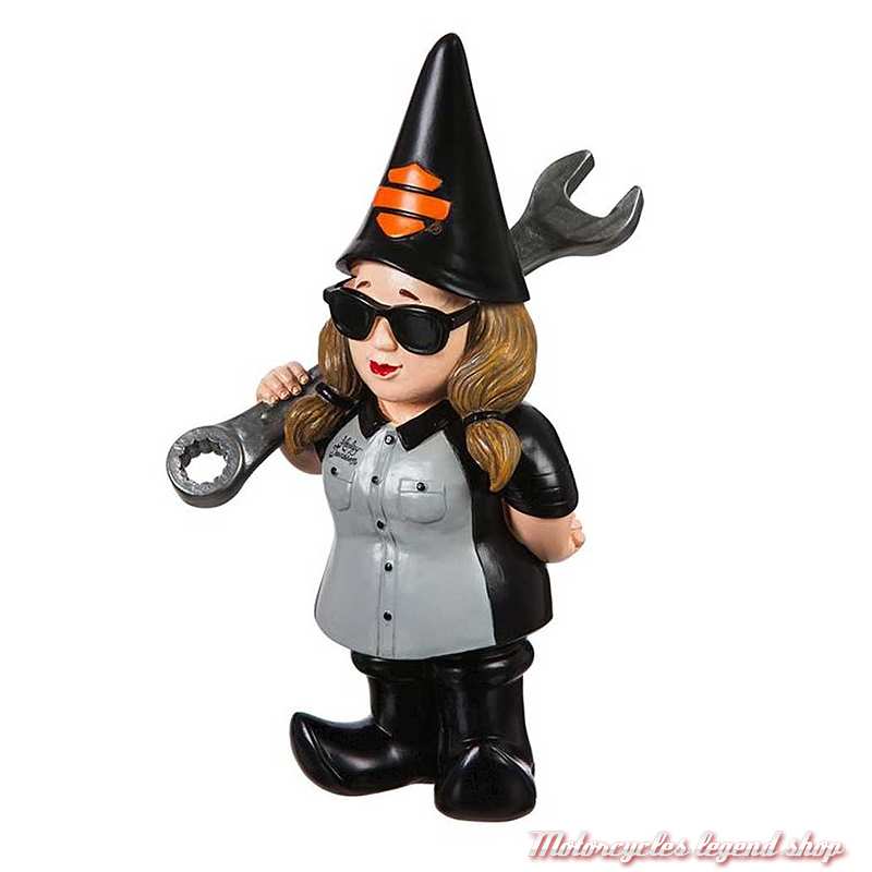 Gnomette de jardin Mechanic Harley-Davidson, 21 cm, 544902E