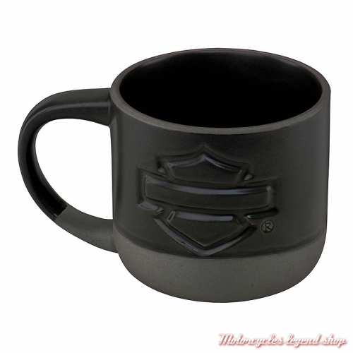 Mug Bar & Shield Black Harley-Davidson, poterie céramique, 39 cl, noir, gris, HDX-98662