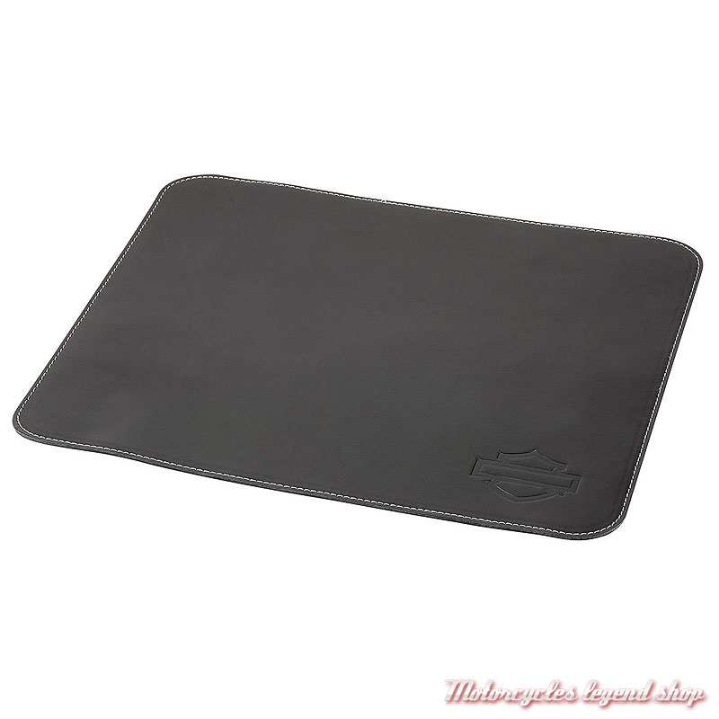 Tapis de souris Bar & Shield Harley-Davidson, noir, simili cuir, HDL-20126