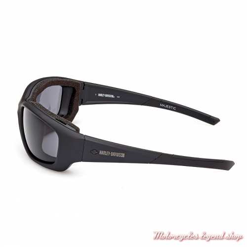 Lunettes solaire Majestic Harley-Davidson, noir mat, verres fumés, branche, HZ0006-02A