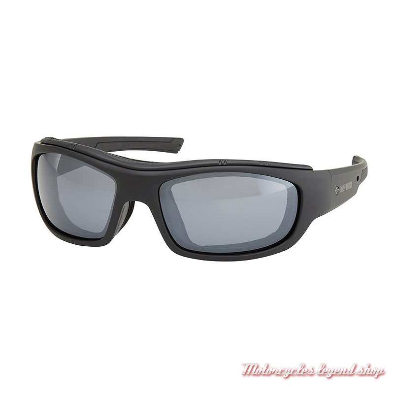 Lunettes solaire Soldier Silver Harley-Davidson, noir mat, verres fumés silver, HZ0007-02C