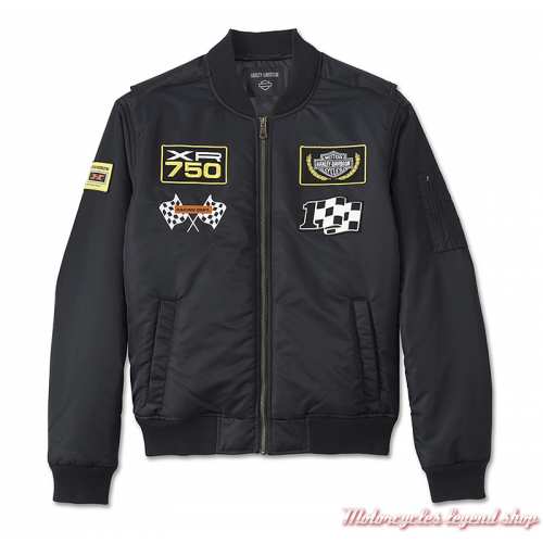 Bomber At The Crank Harley-Davidson homme, noir, nylon, patch, 97450-24VM