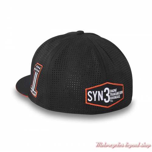 Casquette Screamin&#039; Eagle Harley-Davidson homme, noir, microperforé, polyester, dos, 97718-24VM